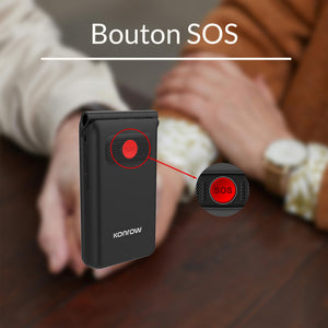 Konrow Senior Flip Phone (Flip phone, 4G, large screen) 