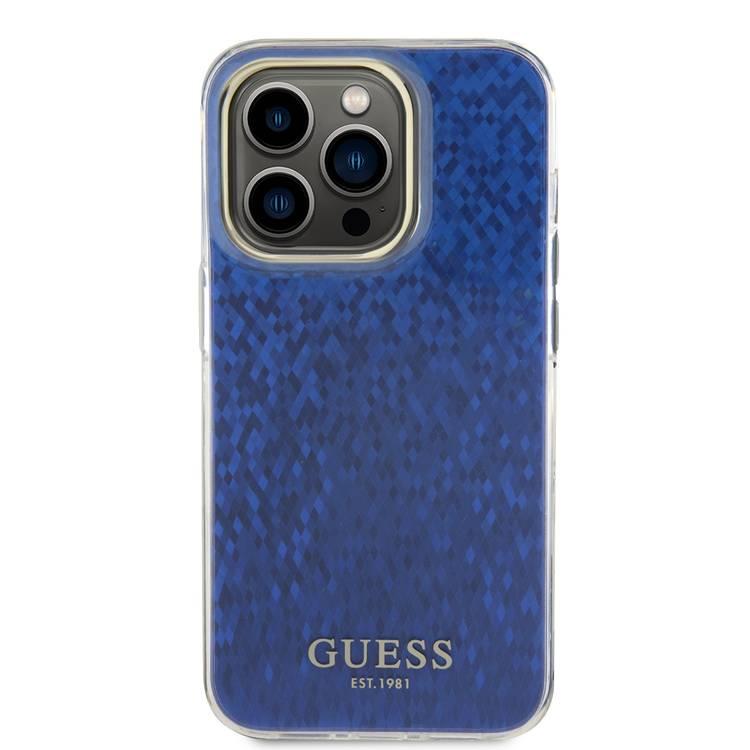 GUESS Hardcase IML FACETED MIRROR DISCO PURPLE iPhone 15 Pro Max