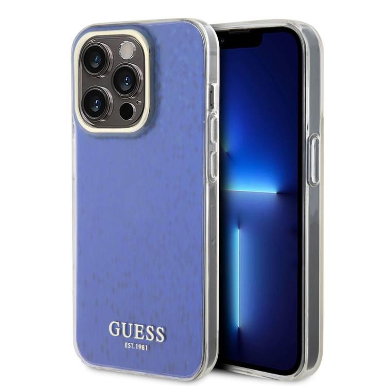 GUESS Hardcase IML FACETED MIRROR DISCO PURPLE iPhone 15 Pro Max