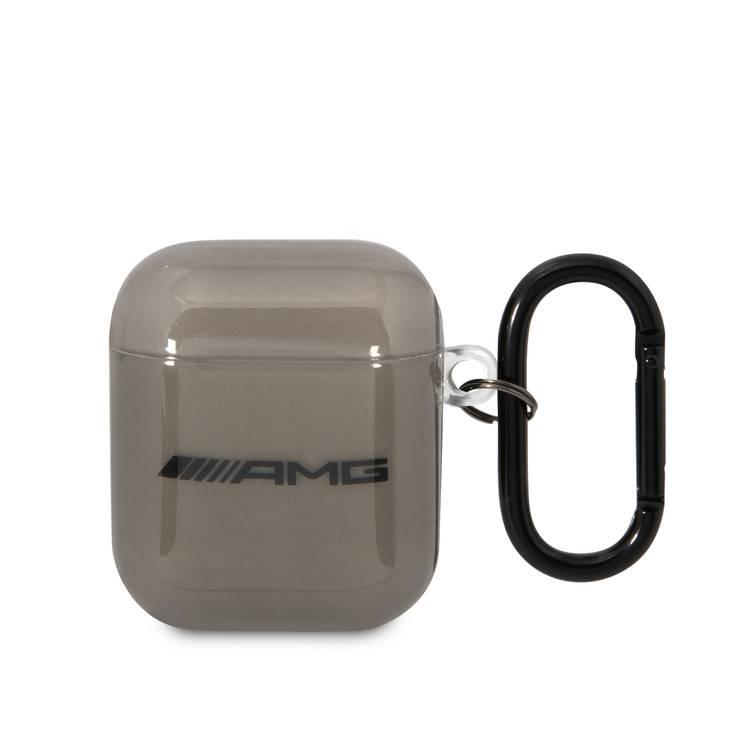 AMG AIRPODS 1/2 CASE TRANSP BLACK WHITE LOGO