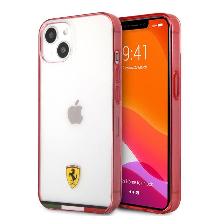 Ferrari FEHCP13MBITR iPhone 13 / 14 / 15 Transparent Hard Case Print Logo Compatible