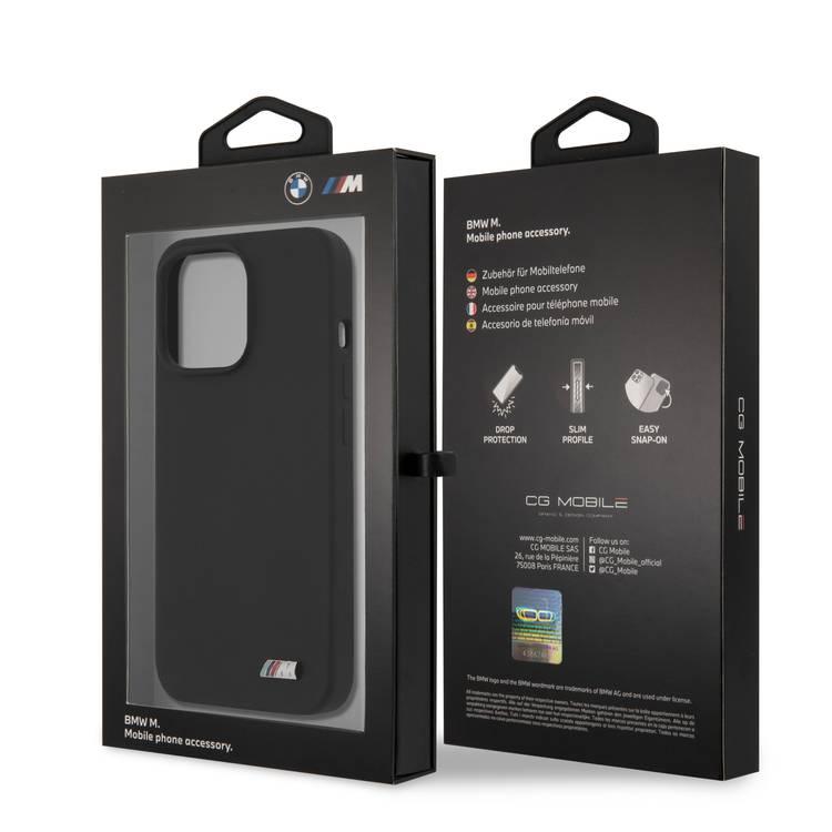 BMW BMHCP13LMSILBK iPhone 13 Pro black hardcase Silicone Signature